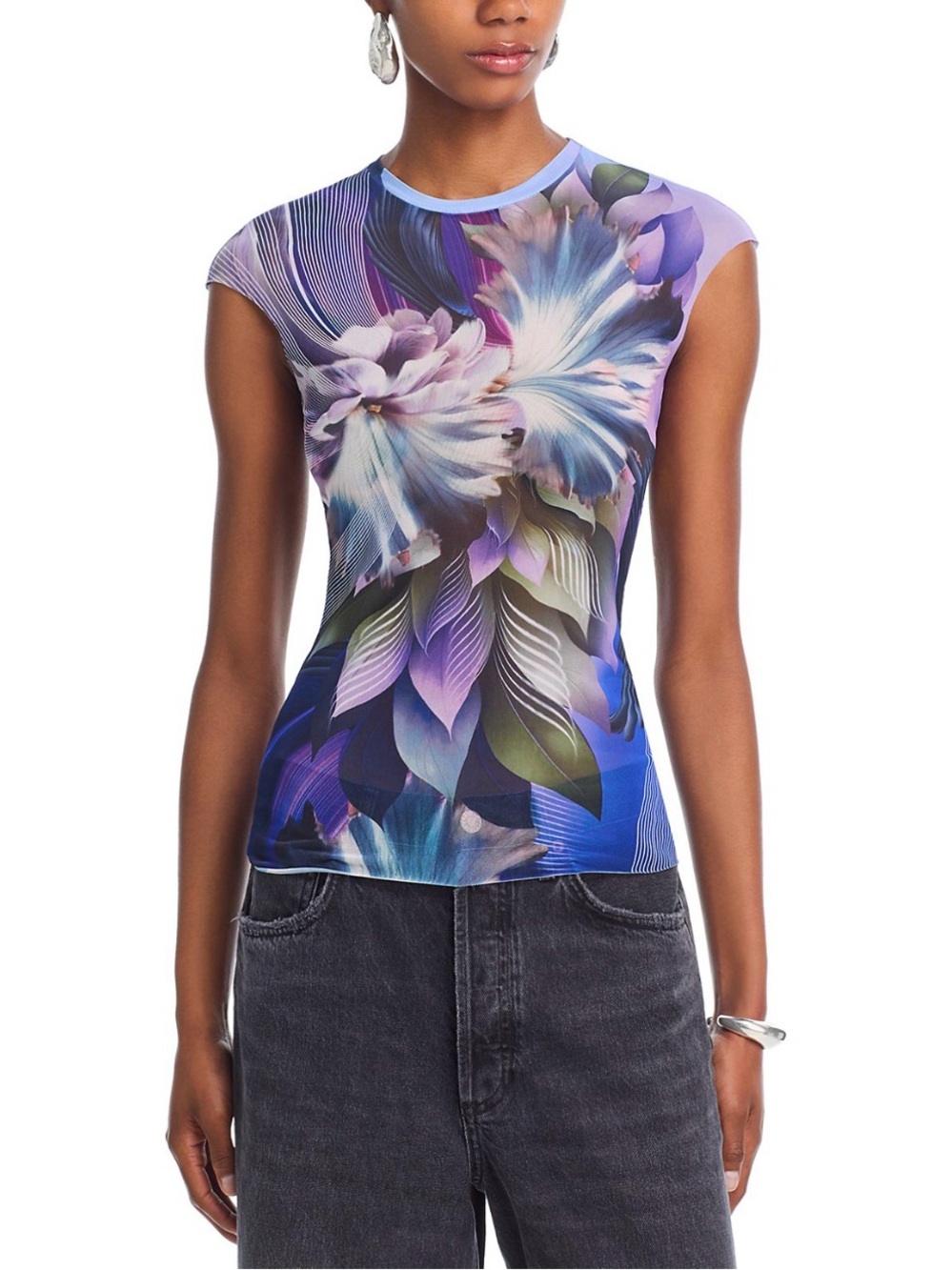 NWT AFRM Nina Semi Sheer Top
